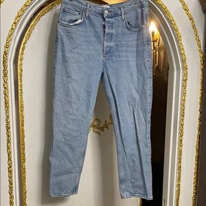 AGOLDE 90s Style High-Rise Button Up Straight Crop Riley Jeans 30